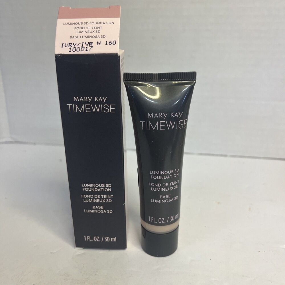 Mary Kay TimeWise LUMINOUS 3D Liquid Foundation #100017 Ivory N 160 NIB